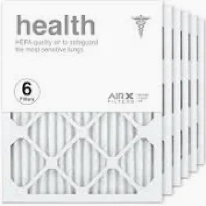 16x20x1 6 pk merv 13 pleated furnace & ac air filter by airx 
