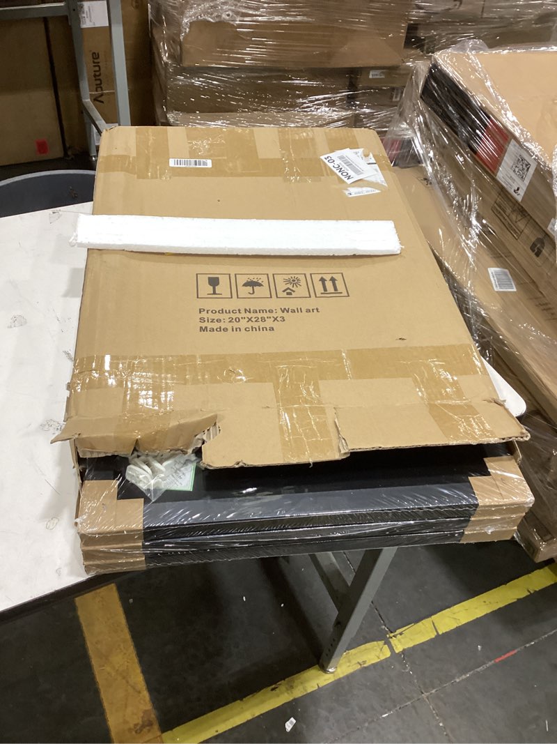 Condition photo showing Good Condition for mplong 3 pieces framed wall art canvas print set minimalist medieval geometric circle abstract illustration modern decor multicolor living room bedroom office 20"x 28"x 3 panels 20" x 28" x 3 pieces blue