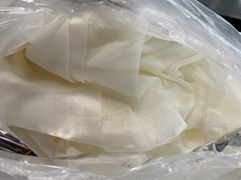 Condition photo showing Good Condition for floroom wedding arch draping fabric 2 panels 20ft ivory chiffon fabric drapes arbor drapery wedding ceremony reception swag decorations 30"w x 240"l (pack of 2) ivory