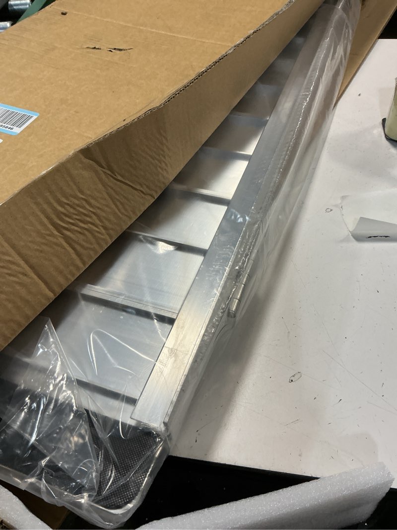 Condition photo showing Good Condition for vnn portable wheelchair ramp 4ft, non-slip aluminum ramps for wheelchairs for home, handicap wheelchair ramps for home steps, aluminum loading dock plates, doorways aluminum 4ft (usable height 4-12 inch)