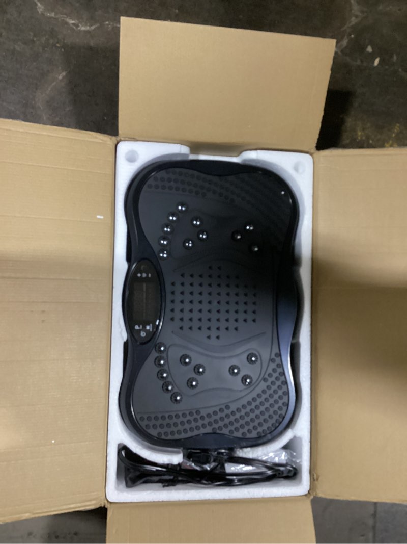 Condition photo showing New/Like New for Vibration Plate Exercise Machine, 130 Levels Full Body Workout Vibrating Plate for Lymphatic Drainage Weight Loss, 450 Lbs Capacity Shake Fitness Platform with Resistance Bands Bluetooth for Women Men