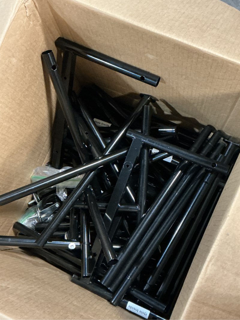 Condition photo showing As Is for metal clothing rack, 8 arms clothes display racks with wheels, adjustable floor standing garment rack from 46.85" to 64", portable retail display stand for boutique stores (black, 8 arm/68.5in) black 8 arm/68.5in