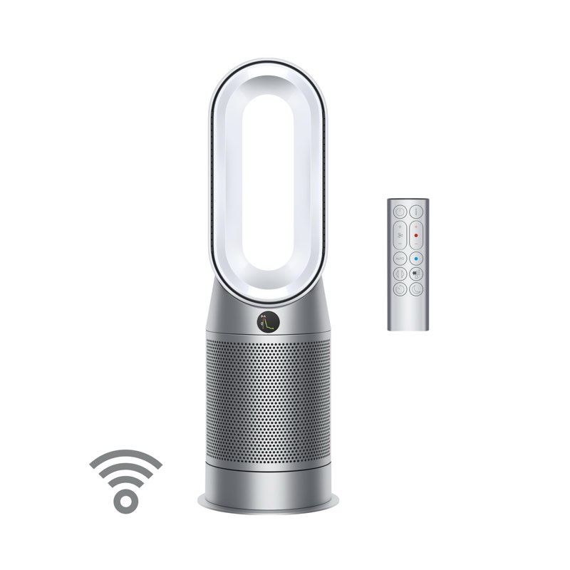 dyson purifier hot+cool hp07 air purifier, heater, and fan - white/silver, large