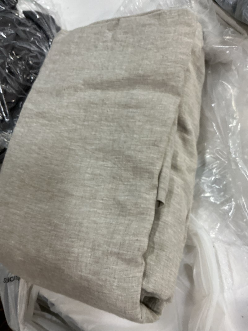 Condition photo showing Good Condition for european linen sheet set, full, natural chambray