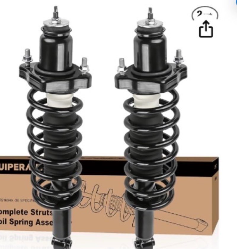 kuiperauto rear struts complete assembly shocks absorbers compatible for 2007-2016 jeep compass patriot / 2007-2012 dodge caliber,172401 812333 2pcs