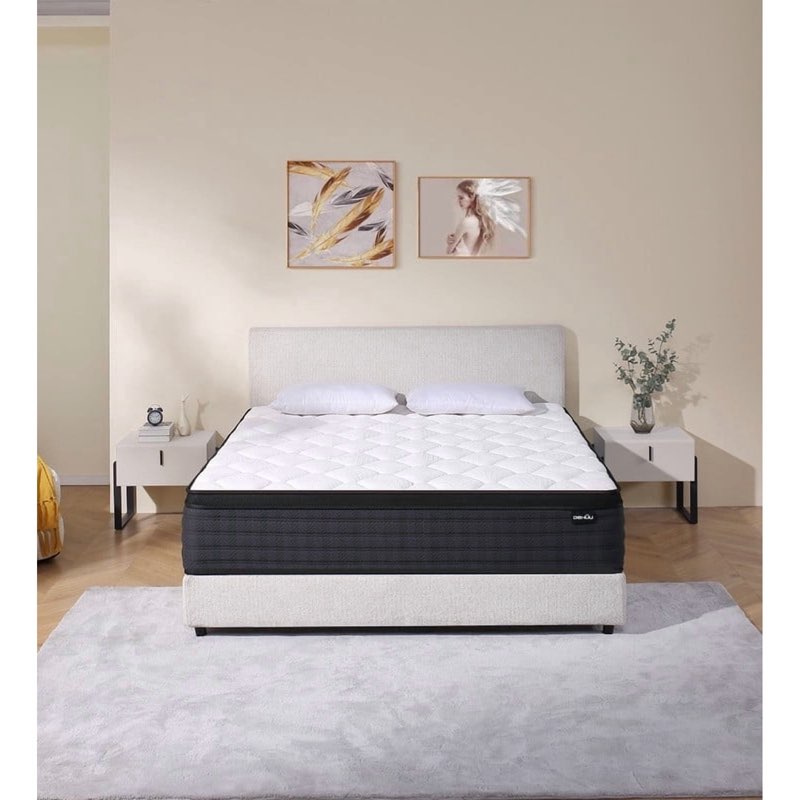 DEHIJU Queen Size Mattress, 14 Inches Hybrid Memory Foam Queen Mattress in a Box with Individual Poc
