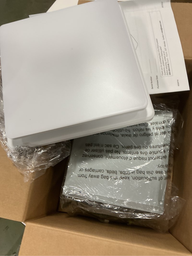 Condition photo showing As Is for Utilitech 1.0-Sone 80-CFM White Decorative Lighted Bathroom Fan