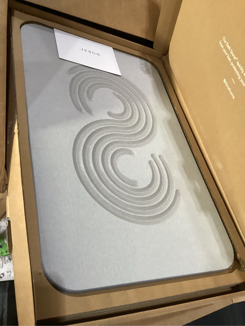 Condition photo showing New/Like New for dorai home stone bath mat set - premium diatomaceous earth bath floor mats with non-slip base, fast-drying modern shower mat for bathroom | zen ash, 2 pack - 23.6"x15.4" zen ash 2 pack