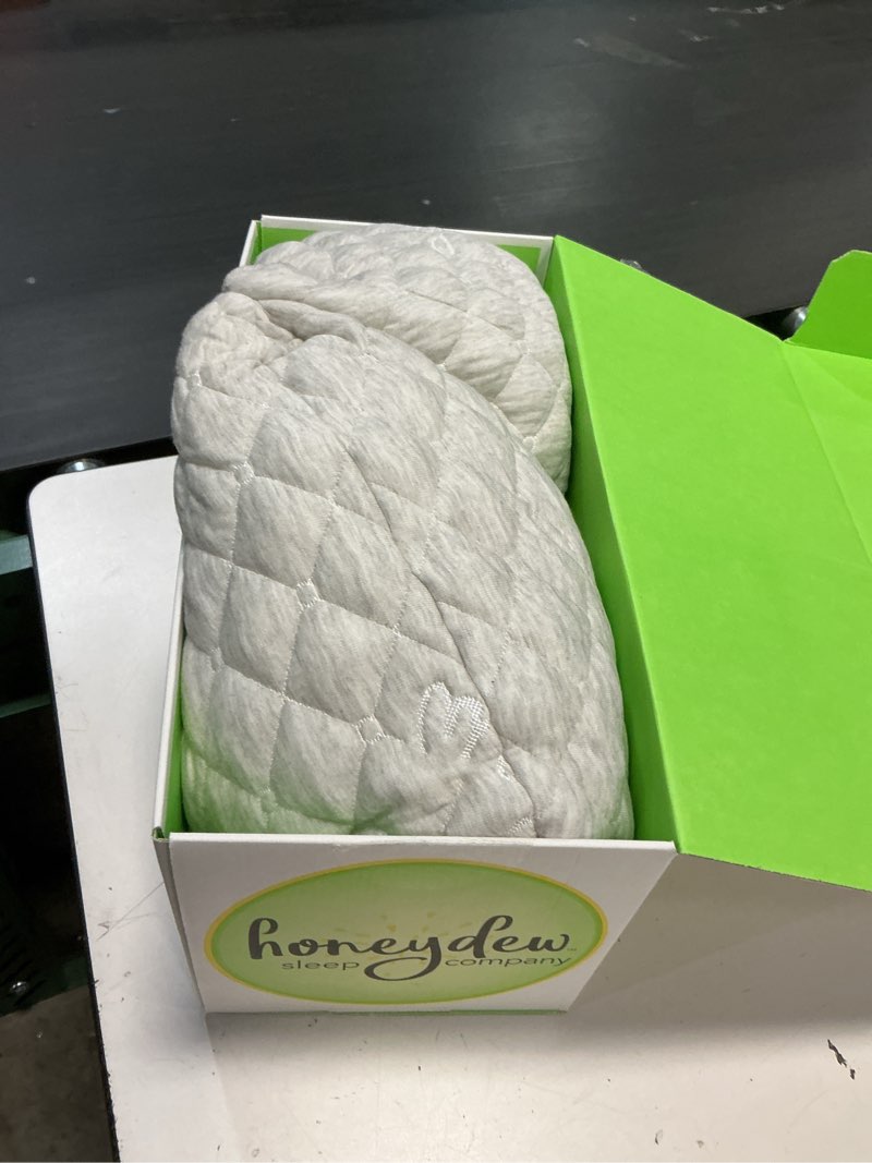 Condition photo showing Good Condition for Honeydew Essence Side Pillow- The Ultimate Luxury Neck Pillow- Fully Adjustable Support for Neck Pain Relief- Made in USA- Enhanced, Hypoallergenic Patented Cooling Pillow Fill - Queen (Pack of 1)