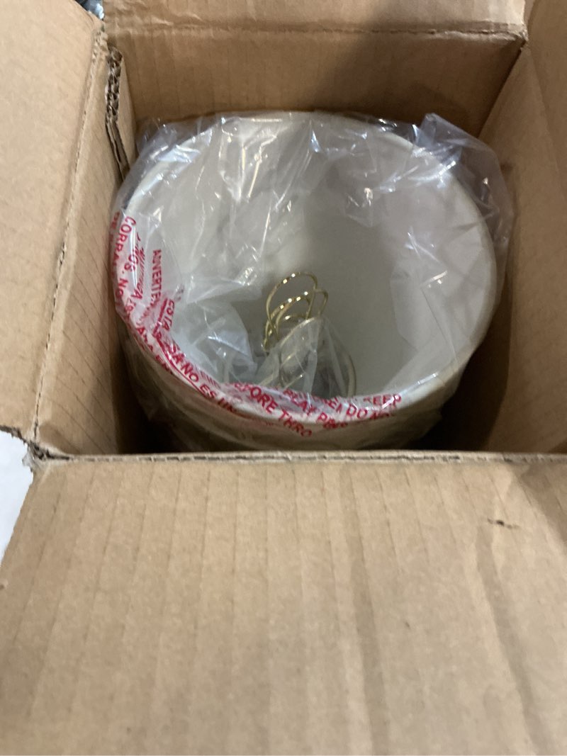 Condition photo showing New/Like New for Aspen Creative 32123-6A Small Hardback Empire Shape Chandelier Clip-On Lamp Shade Set (6 Pack), Tran