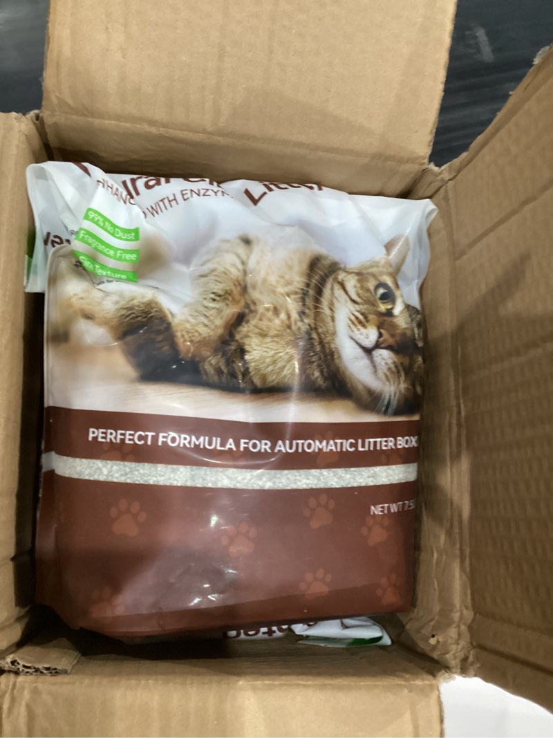 Condition photo showing New/Like New for Clumping Cat Litters 2 Pack, 7.5lb Sodium Bentonite Cat Litter - Fast Clumping, Dual Odor Control with Enzymes, Low Dust & Safe for Cats