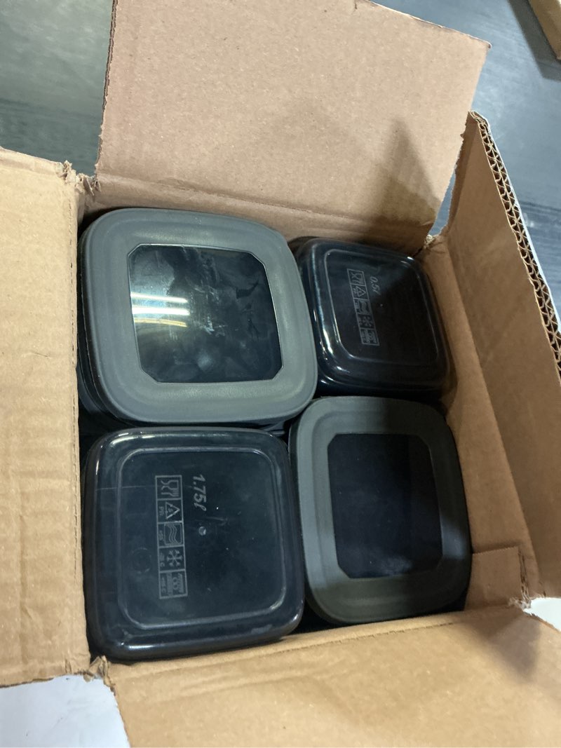 Condition photo showing Good Condition for T&D HOME GOODS Storage Jars with Lid, Airtight, Set of 12 Storage Containers, BPA-Free, Storage Container for Cereal, Flour, Kitchen, Practical Organiser Kitchen, (12, 3 Square diff size) 12 3 Square diff size