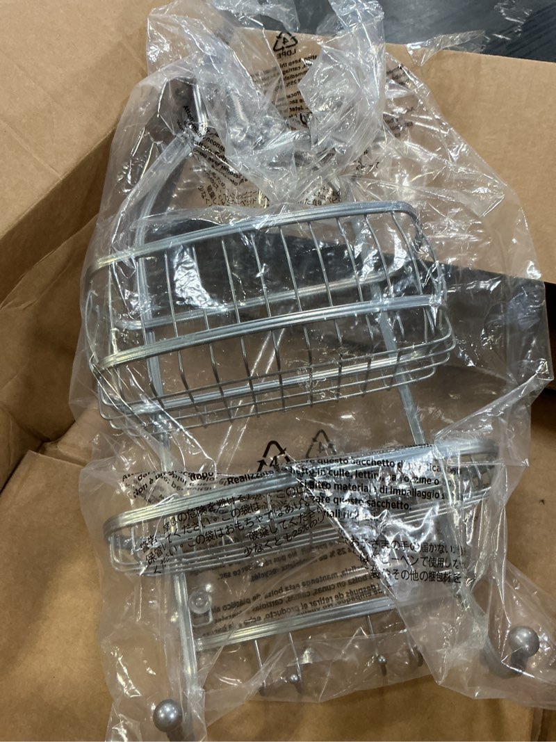 Condition photo showing Good Condition for idesign metal extra-wide hanging shower caddy, the york collection – 10" x 4" x 22", silver silver 1