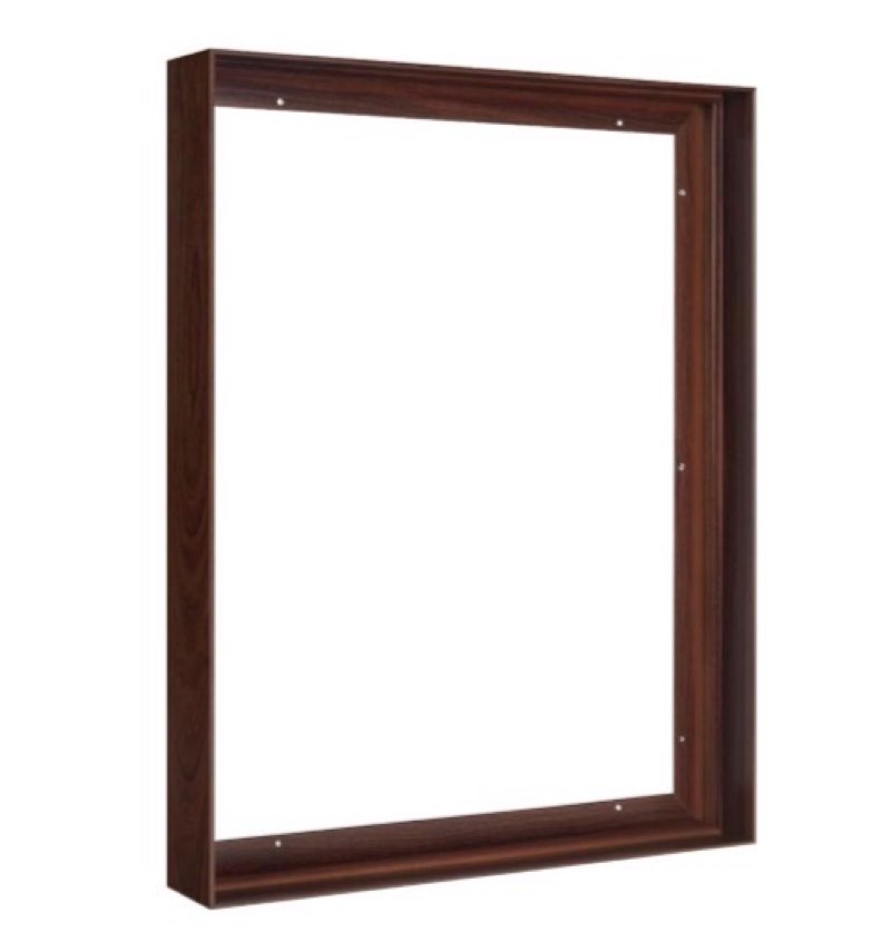 floating frame for 18x24 canvas paintings, 1.5\\\" deep diy metal canvas frame, modern floater frame for oil paintings portrait landscape living room home office wall art decor (brown)18x24\\\"