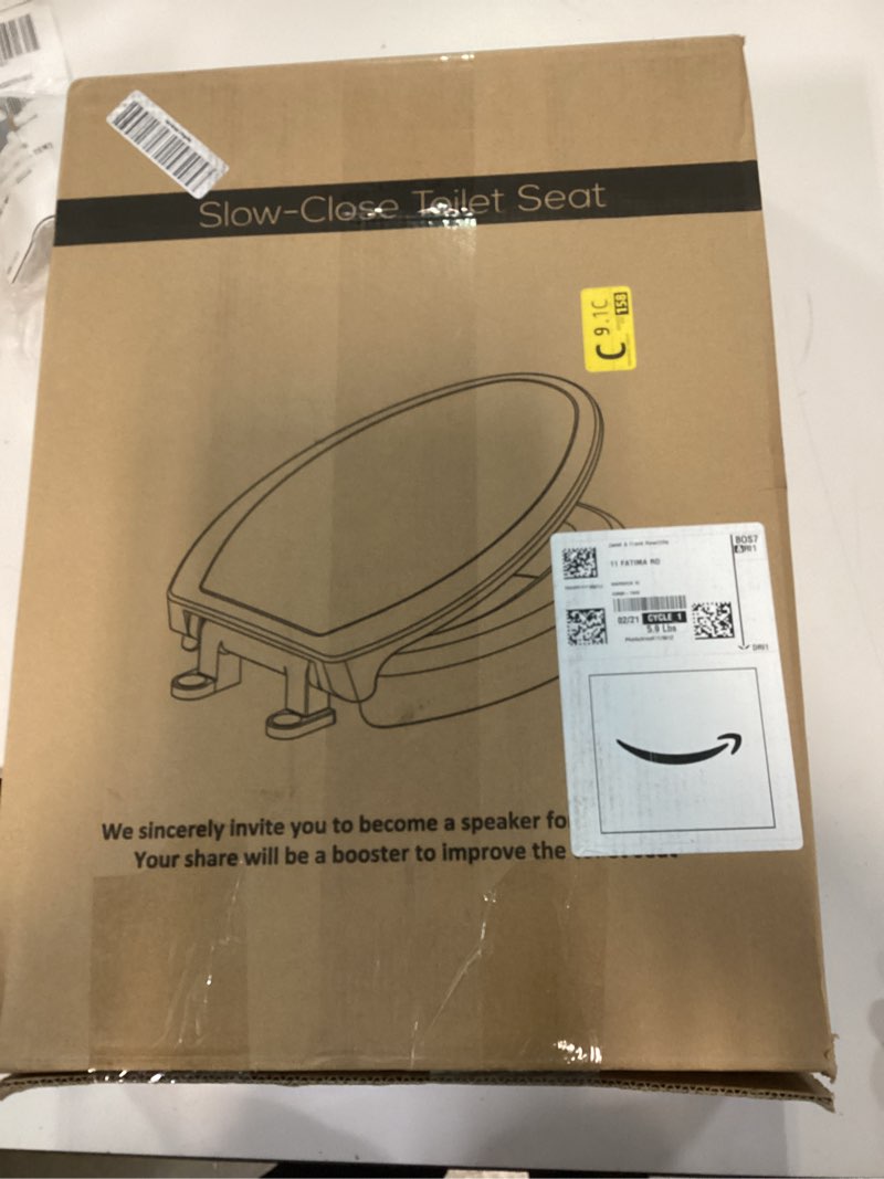 Elevated Toilet seat 3 inch, Elongated Toilet seat risers for Seniors, Slow Close, Heavy Duty, Never