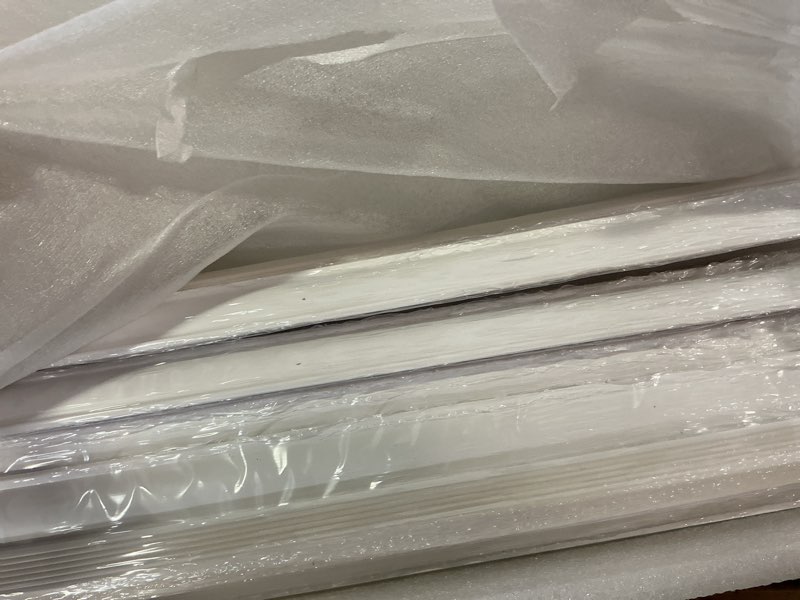 Condition photo showing New/Like New for ceiling crown molding trim,12 pack high impact polystyrene decorative molding, 48 feet total, easy diy installation (48x1.12in,white) white 2-jx31