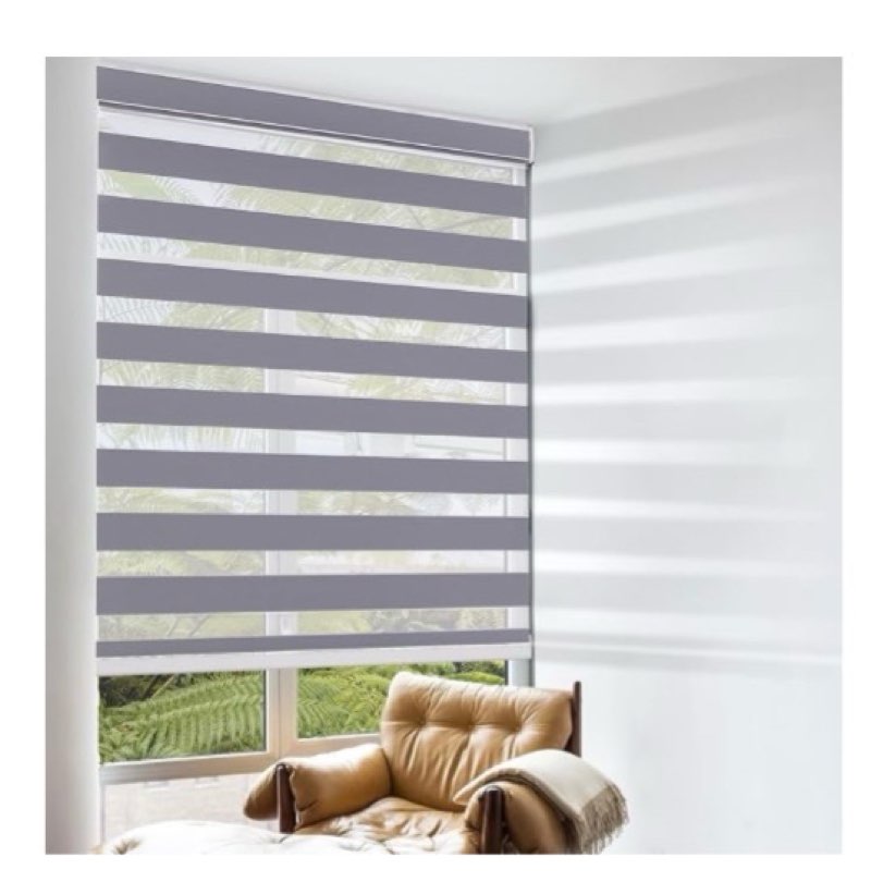 X004QFYNHR Dephora Cordless Zebra BI. Home (40\" Wx 72\" H, Grey) New