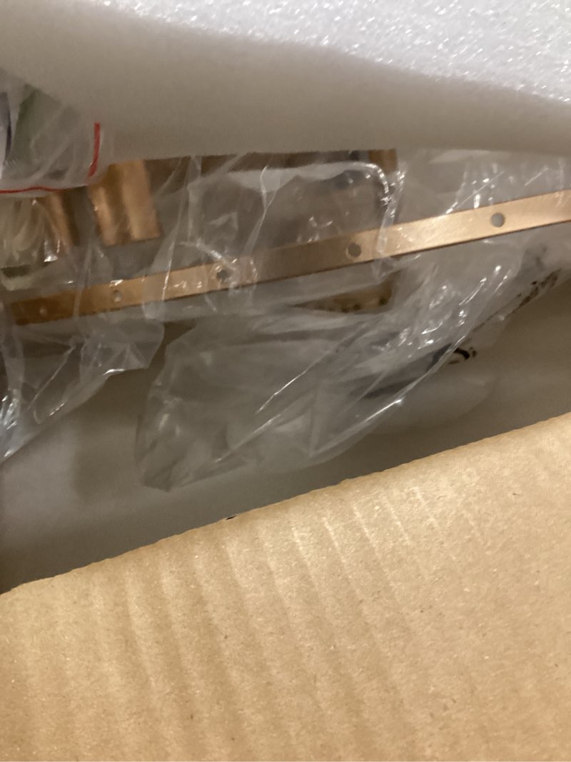 Condition photo showing New/Like New for CLAIRDAI 20.7" Crystal Caged Ceiling Fan Gold Fandelier Ceiling Fan with Lights and 6 Speed Retractable Ceiling Fans for Bedroom Living Room (6*E12,Bulbs not Included) 6003-Gold