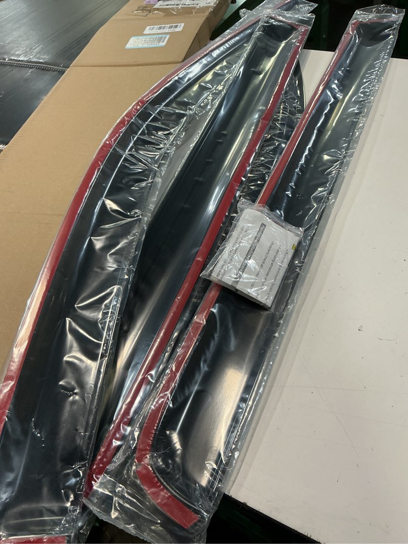 Condition photo showing New/Like New for lightronic extra durable outside-mount auto vent window visor, fits 2019-2025 chevrolet silverado & gmc sierra 1500, 2020-2025 silverado/sierra 2500 hd & 3500 hd, 2022 limited, crew cab, smoke, 4-pcs outside mount