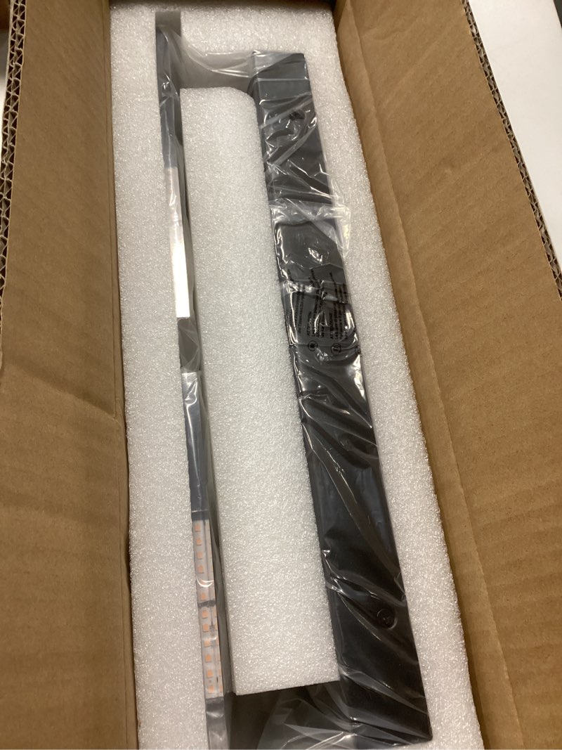 Condition photo showing Good Condition for led bathroom vanity light: 16in matte black acrylic modern lighting fixtures - 2-light contemporary smoke design wall lights fixture over mirror 3000k black 2 light