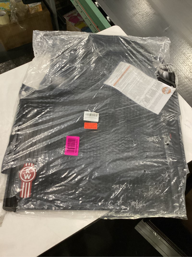 Condition photo showing New/Like New for Kenworth OEM All-Weather Rubber Floor Mats with Logo for Medium Duty T180 T280 T380 T380V T480 T480V