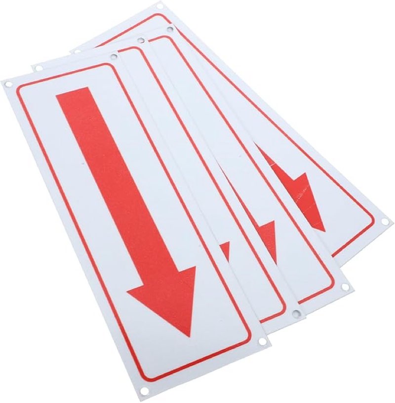 CLISPEED 3 pcs Arrow Sign Metal Directions Sign Left and Right Indication Signs Arrow Indication Signs Left and Right Signs Direction Signs Directions Sign for Outdoor