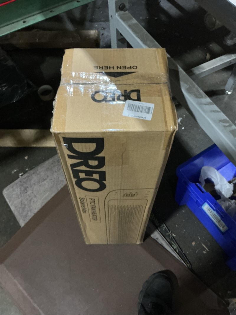 Condition photo showing Good Condition for dreo space heater indoor, 25" 11.5ft/s fast portable room heater with remote and thermostat, 3 modes, overheating & tip-over protection, electric heaters for indoor use large room, bedroom, gold gold large