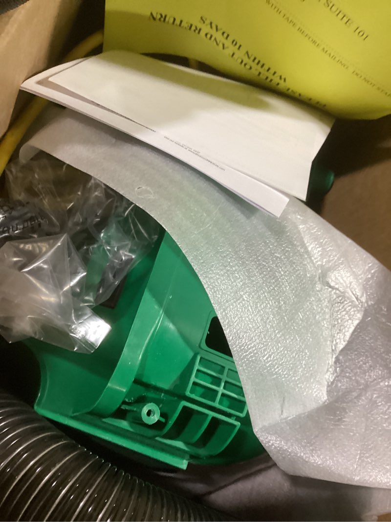 Condition photo showing As Is for bissell biggreen bgu1937t 13.5" pro cup bagless upright vacuum with on-board tools, 44" height, 13.5" wide, 13.2" length, polypropylene, 2 fl. oz. capacity, green