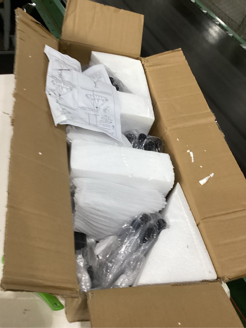 Condition photo showing As Is for wagon wheel chandelier 12 light 38" large black farmhouse chandelier for dining room rustic country pendant light fixtures hanging modern round chandeliers for living room high ceilings foyer entryway black - 12 lights - 38in