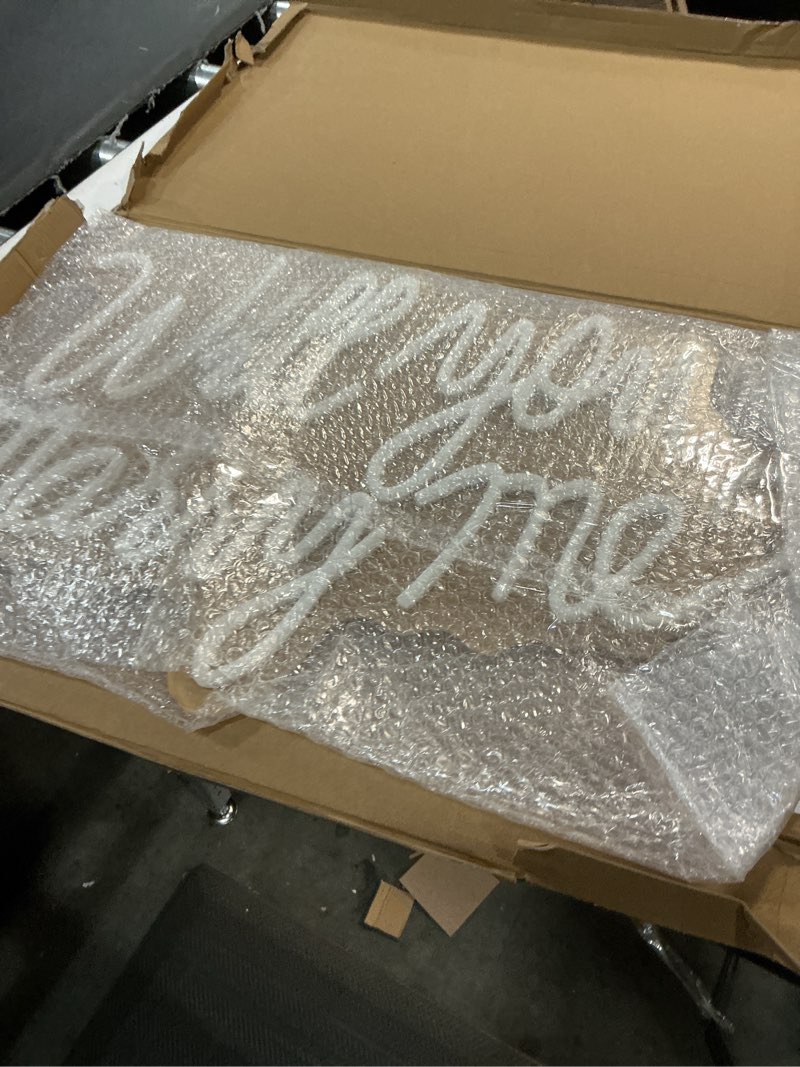 Condition photo showing Good Condition for always & forever neon sign dimmable with usb powered, always and forever neon light for wall decor, always forever letter led sign for lovers proposal wedding, 16"x12", warm white always & forever-warm white