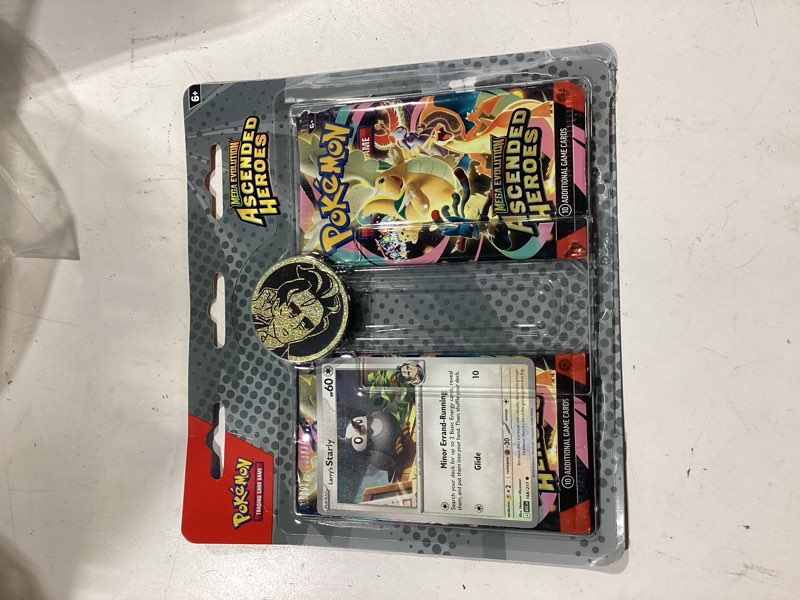 pokemon tcg: mega evolution: ascended heroes: 2-pack blister (2 booster packs, promo card & coin) (larry's komala) opened