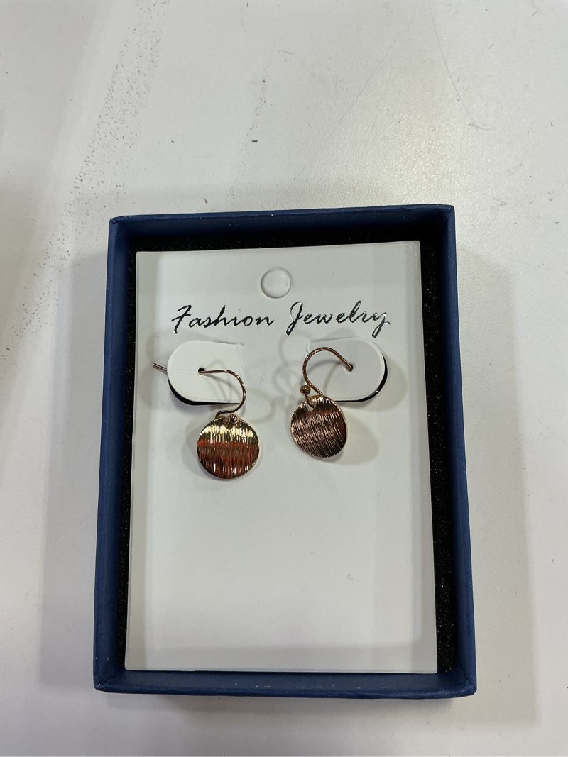 Condition photo showing New/Like New for canevinka 18k gold circle disc dangle earrings brushed small round coin hoop earrings for women minimalist lightweight statement jewelry