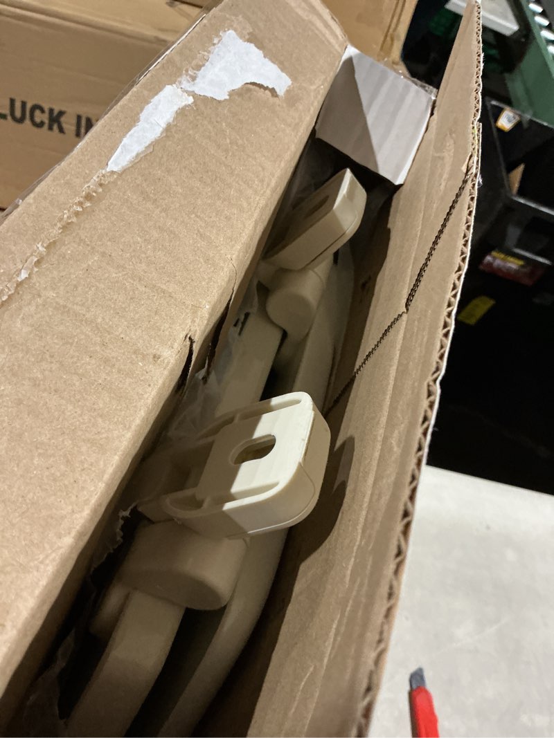 Condition photo showing As Is for KOHLER 20454-96 Ridgewood Elongated Soft Close Toilet Seat, Quiet Close, Wood Toilet Seat, Home Essentials, Biscuit Biscuit Toilet Seat