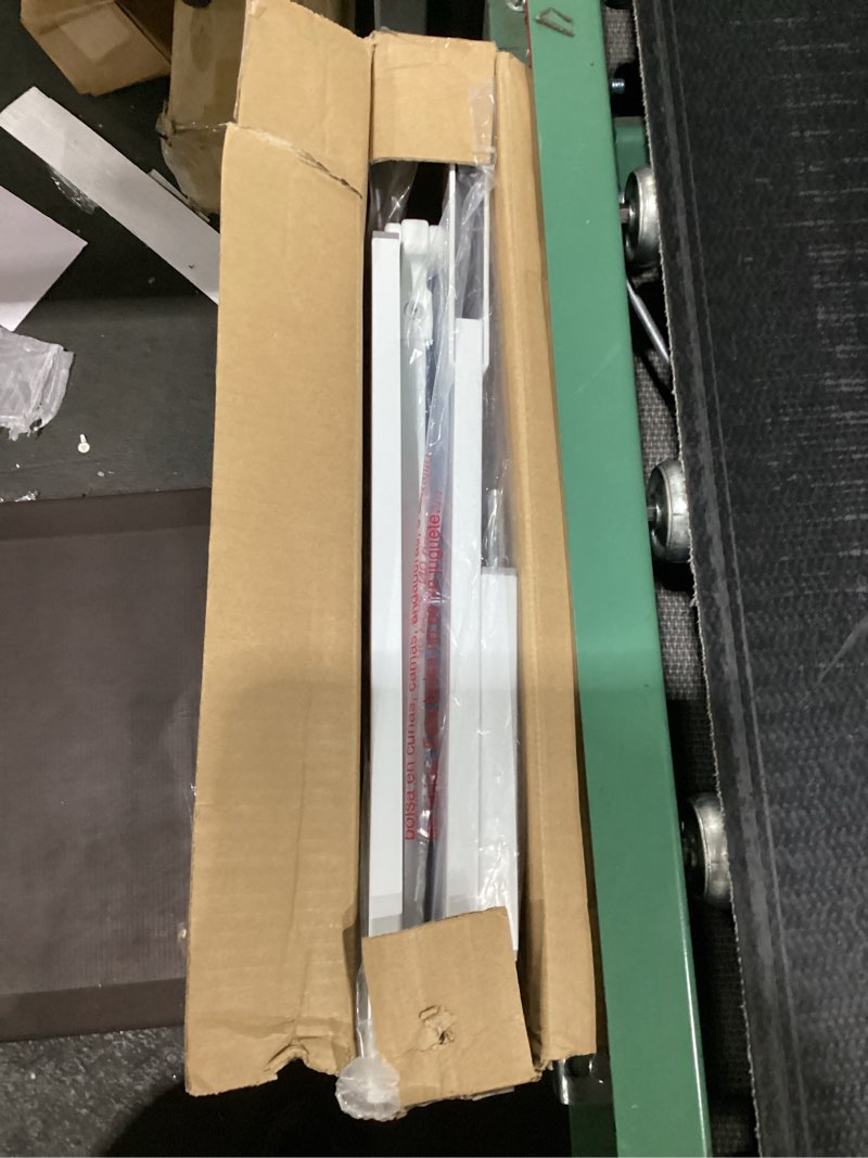 Condition photo showing Good Condition for regalo safety 29-38.5" baby gate for doorways & bottom of stairs, pressure mounted baby gate with door for babies, toddlers & pets, tested & safe for 30 years, american designed, american owned, white white 29-38.5"w x 30"h