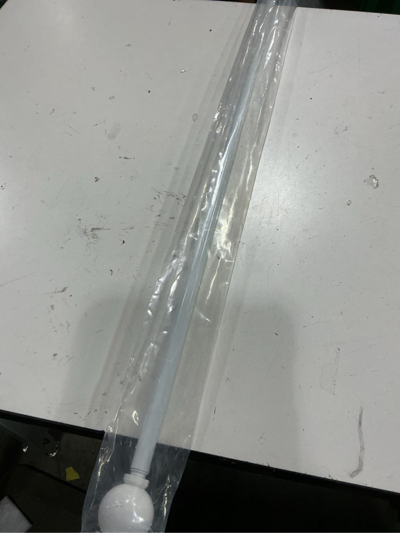 Condition photo showing New/Like New for 48"-84" café ball curtain rod white - room essentials™: adjustable metal rod, single, painted finish, 5 pieces