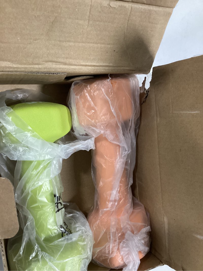 Condition photo showing Good Condition for Fitness Republic Neoprene Dumbbell Set of 2, Non-Slip, Hex Shape, Free Weights for Muscle Toning and Strength Building - Portable Home Gym Hand Weights (Neoprene) 06 lbs - Orange