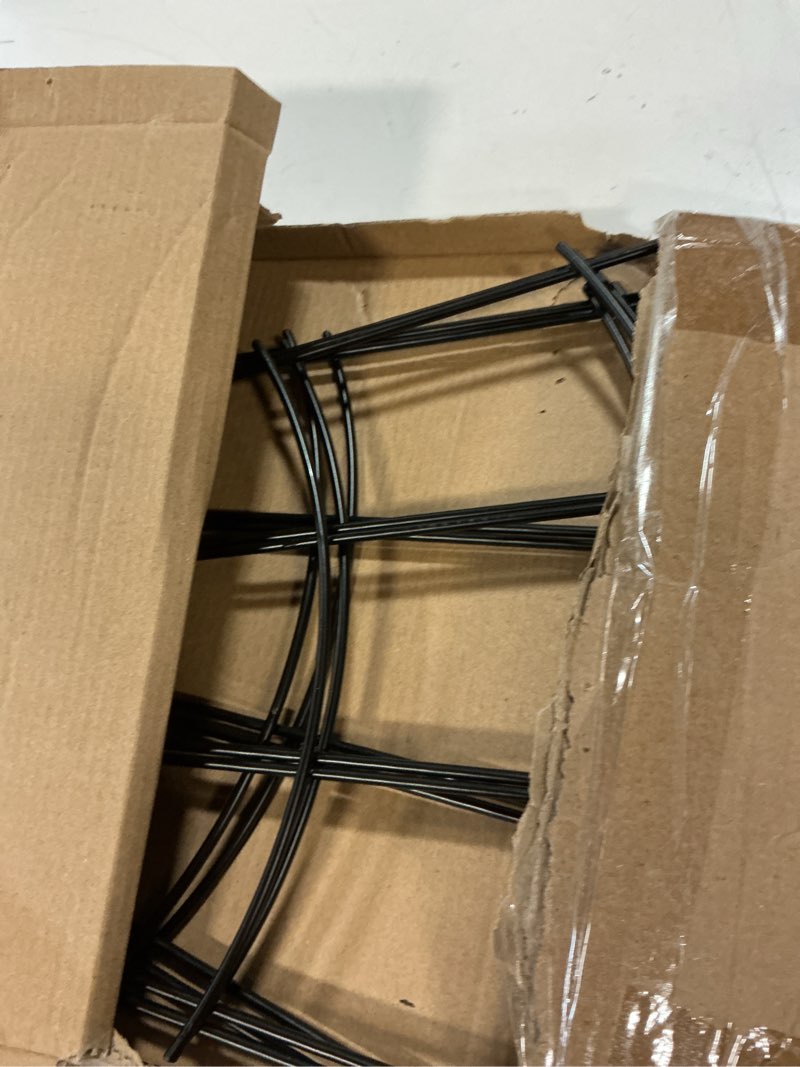 Condition photo showing Good Condition for mklsit 4 pack 23'' plant trellis for potted climbing plants indoor, outdoor metal garden trellis for climbing plants houseplants flowers vine ivy, fan shape, black 23.6" fan shape