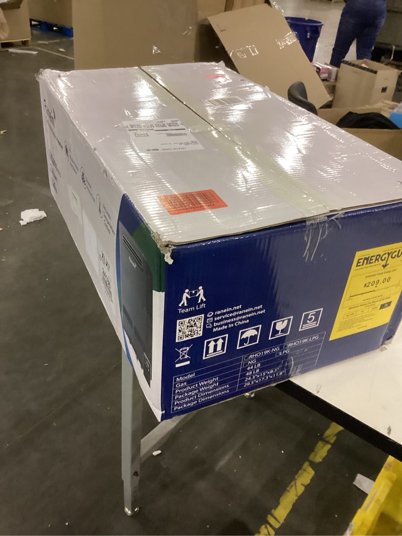 Condition photo showing As Is for Thankless water heater