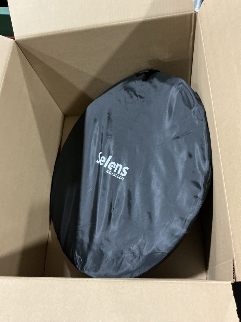 Condition photo showing Good Condition for 5x6.6ft blue grey backdrop for photography, 2-in-1 pop up collapsible photo background with clip and carry case for youtube videos studio props 5x6.6ft blue&grey