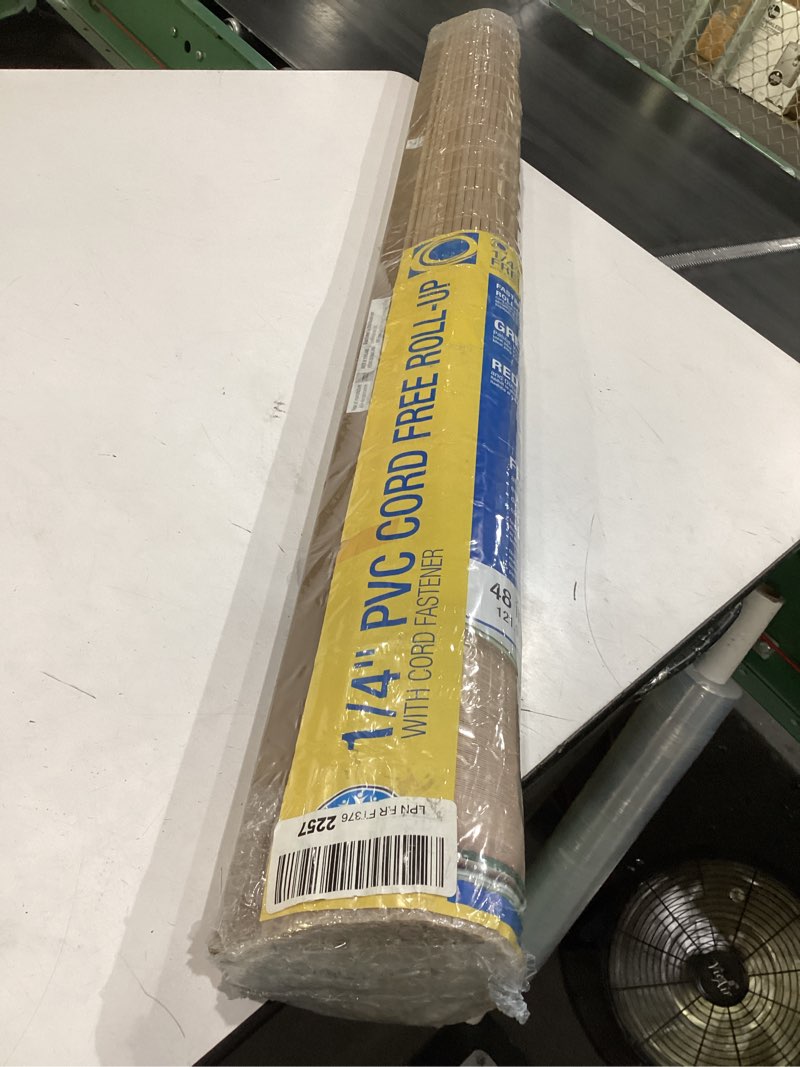 Condition photo showing New/Like New for radiance cordless outdoor shades for porch, patio & windows - waterproof pvc blinds for indoor & outdoor - roll-up patio privacy screen for diffuse sunlight - woodgrain - 48" w x 72" l - (3321246)