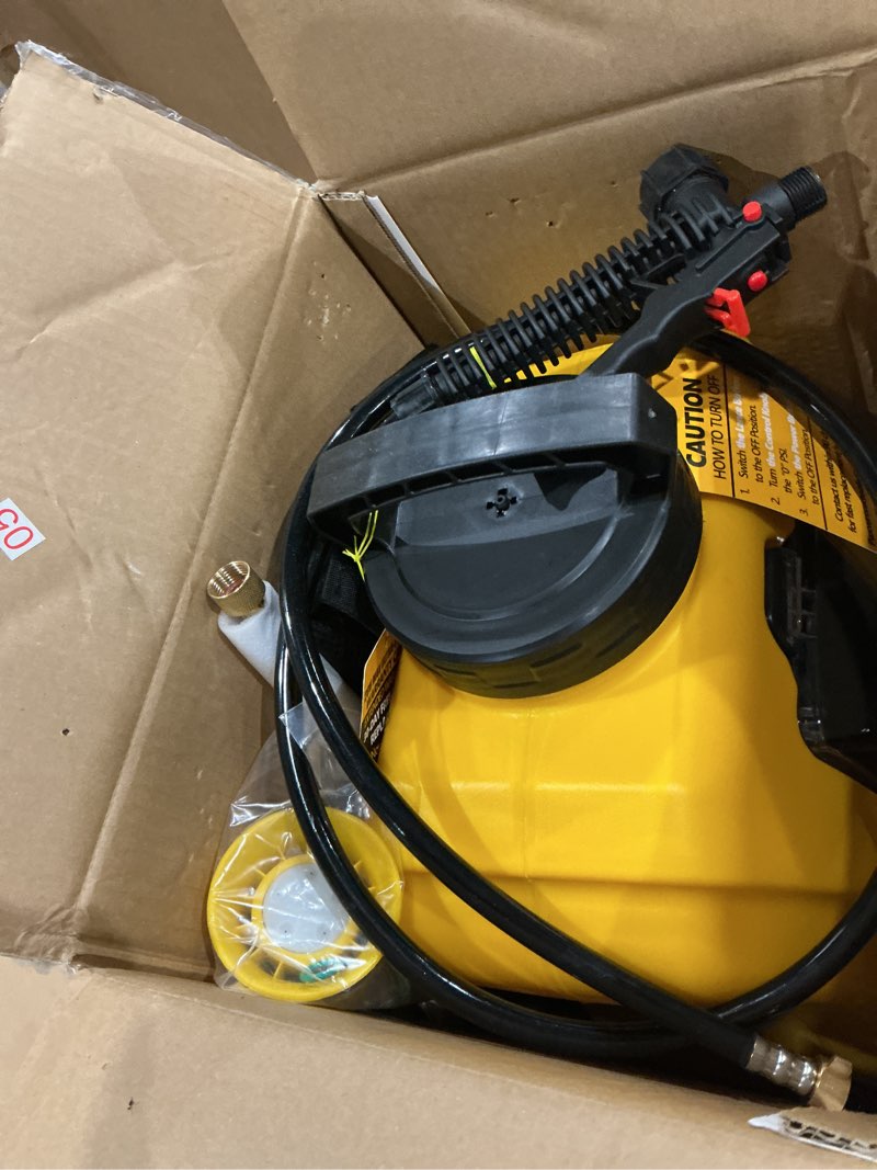 Condition photo showing Good Condition for 4-gallon battery powered backpack sprayer, compatible with dewalt 20v max, 0-90 psi adjustable, 100+ gal per charge, cordless garden sprayer for lawn care, tool only (battery not included)