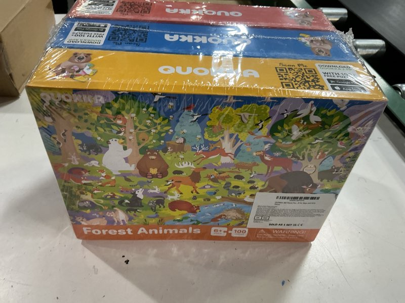 Condition photo showing New/Like New for QUOKKA 300 Pieces Puzzles for Kids Ages 8-10 - 3X Set Floor Jigsaw Puzzles - Toy for Learning Ocean & Vimel & Bugs for 10-12 Year Old – Jigsaw Educational Game Gift for Boys and Girls Ocean & Forest 3x100