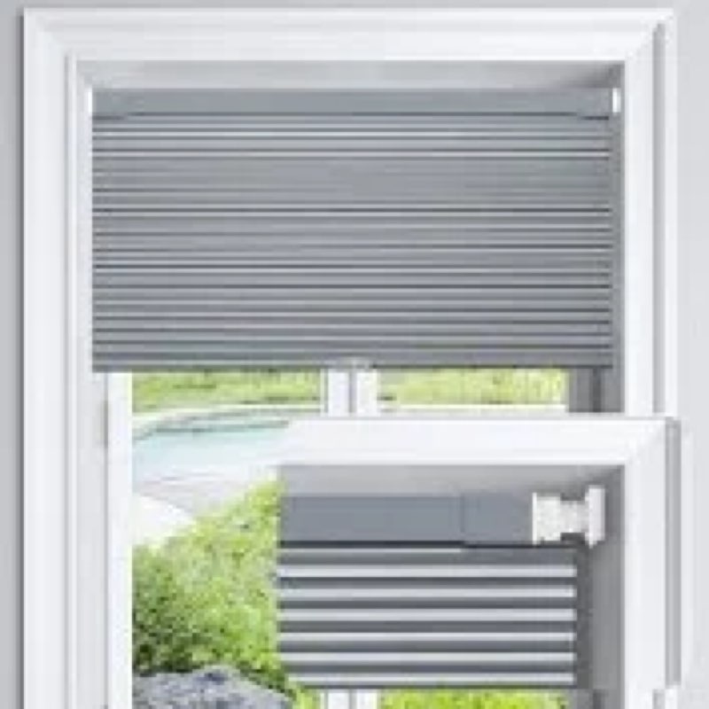 LazBlinds No Tools No Drill Cordless Cellular Shades, Top Down Bottom Up (TDBU) Honeycomb Shades for