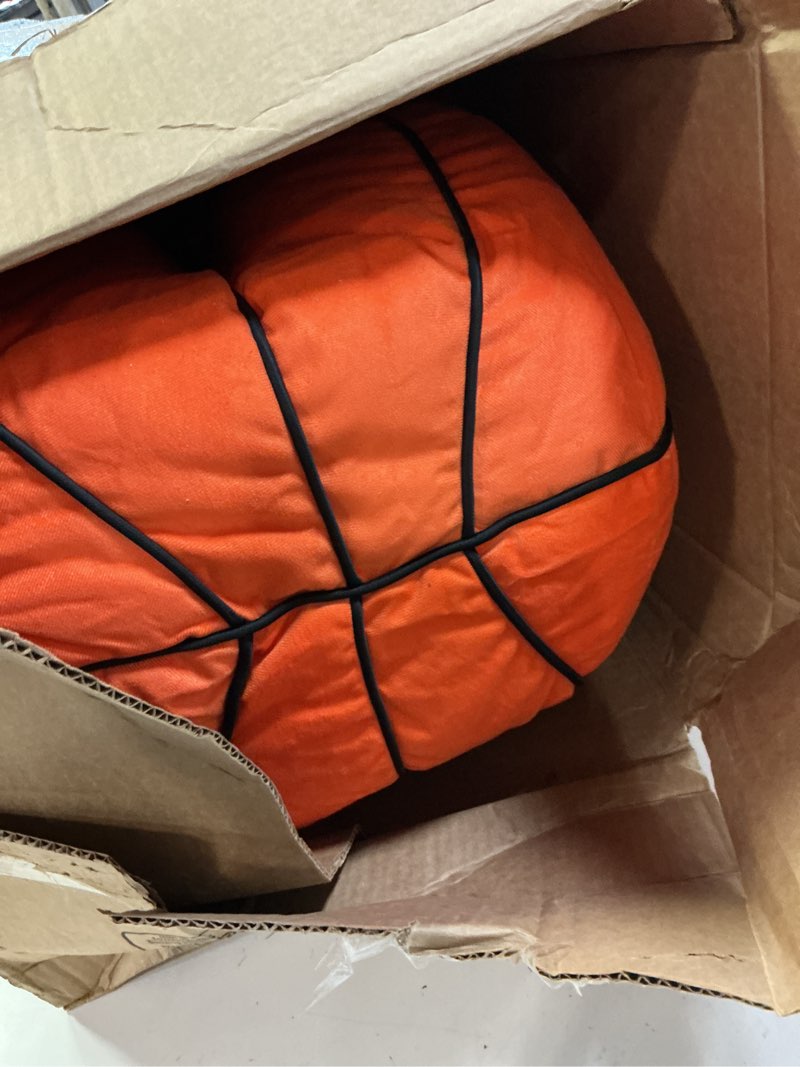 Condition photo showing Good Condition for big joe sports ball child-sized bean bag chair for kids, basketball plush, ultra-soft lightweight polyester blend, 2.5 foot refillable basketball single sports balls