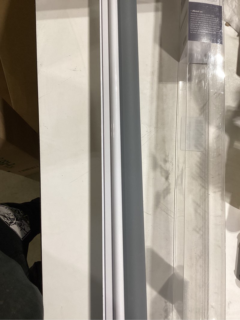 Condition photo showing Good Condition for aosky cordless roller shades blackout blinds for windows room darkening rolled up shades with spring system, uv protection window shades door blinds for home and office (24" w x 72" h, grey) 24"w x 72"h grey