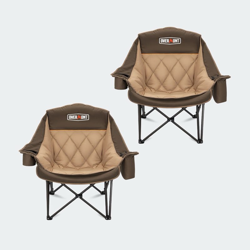 Overmont Oversized XL Camping Chair for Adults (Set of 2) 