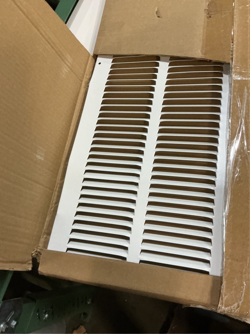 Condition photo showing As Is for Fits 16x26 Duct Opening | Steel Return Air Grille by Handua | Vent Cover Grill for Sidewall and Ceiling | White | HVAC Cold Air Intake Grille | Outer Dimensions: 17.75"W X 27.75" 1 16"W x 26"H [Duct Opening]