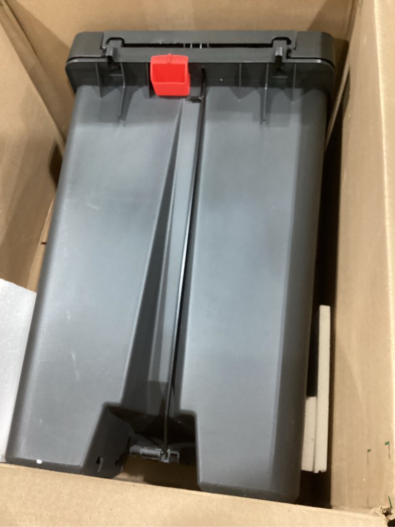 Condition photo showing Good Condition for rubbermaid premier series ii step-on trash can for home and kitchen, with lid lock and slow close, 12.4 gallon, charcoal, for home/kitchen/garage/apartment/office resin rim & lid
