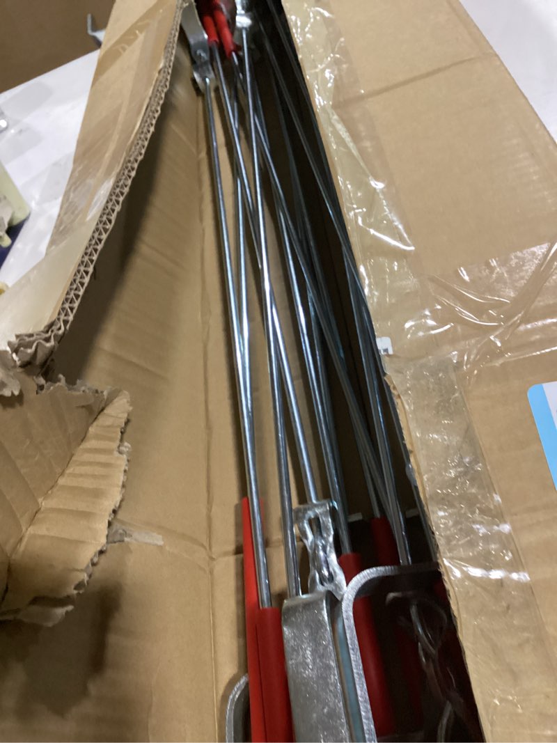 Condition photo showing As Is for 20 Pack 41inch Pig Tail Step-in Fence Posts – Temporary Metal Stakes for Garden and Livestock, Easy to Install and Move.?Red?