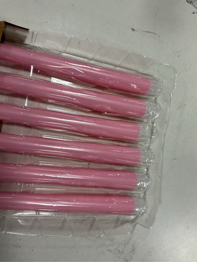 Condition photo showing Good Condition for Pink Flameless Taper Candles with Remote, Battery Powered Halloween LED Candlesticks Set of 6 Pink Set of 6